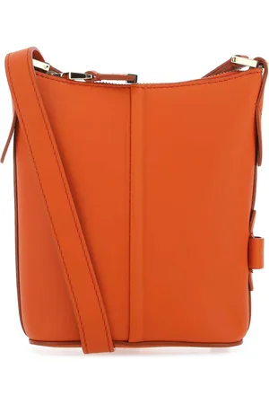 Max Mara Orange Leather Riviers Crossbody Bag