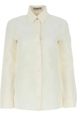 Prada Ivory Paper And Viscose Shirt