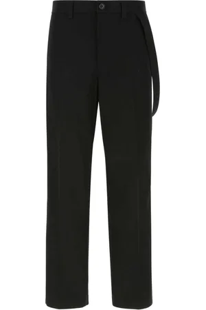 Burberry Black Cotton Wide-leg Pant