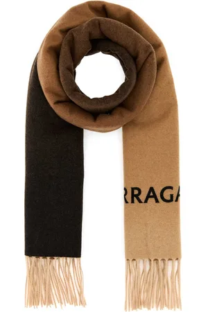 Salvatore Ferragamo Brown Cashmere Scarf