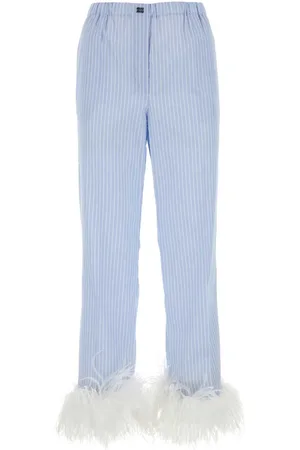 Miu Miu Embroidered Cotton Pant