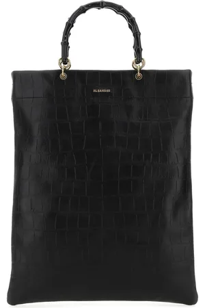 Jil Sander Black Leather Medium Shopping Bag