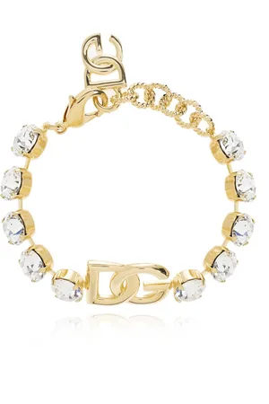 Dolce & Gabbana Logo Rhinestone Bracelet