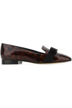 Salvatore Ferragamo Printed Leather Laufer Ballerinas