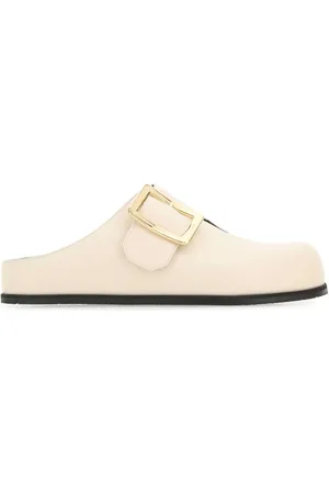 Bally Ivory Leather Lulu Slippers