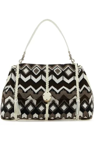 Chloé Embroidered Wool Large Penelope Shoulder Bag