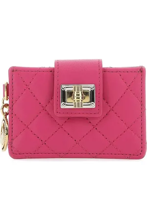 Lanvin Fuchsia Leather Card Holder