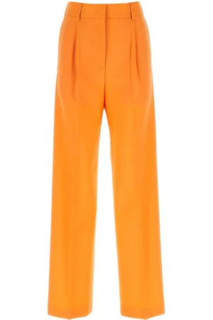 Msgm Orange Twill Pant