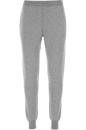 Prada Melange Grey Stretch Cashmere Blend Joggers