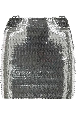 Nensi Dojaka Silver Sequins Mini Skirt