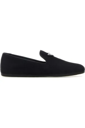 Prada Blue Suede Loafers