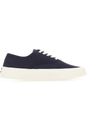 Maison Kitsuné Navy Blue Canvas Sneakers