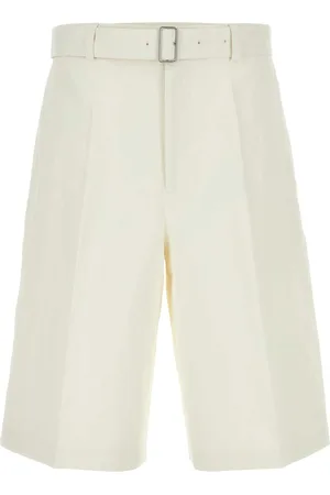 Jil Sander Ivory Linen Bermuda Shorts