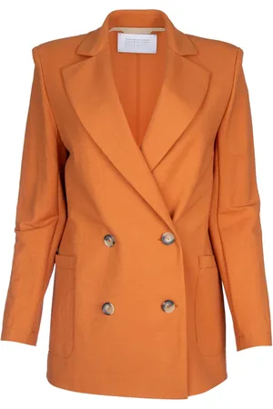 Harris Wharf London Women Oversized D. b. Blazer With S. p. Rayon