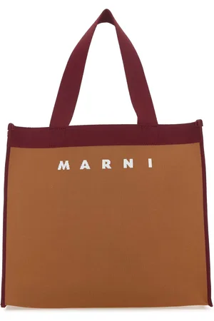 Marni Two-tone Fabric Medium Shopping Bag