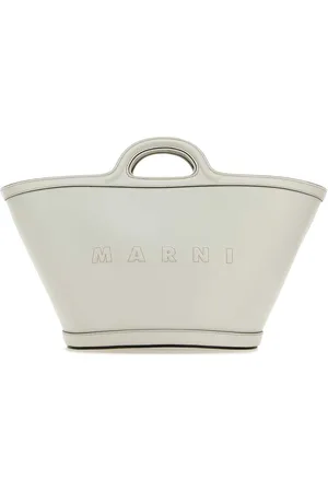 Marni White Leather Small Tropicalia Handbag