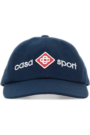 Casablanca Navy Blue Cotton Baseball Cap