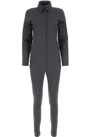 Prada Graphite Stretch Poplin Jumpsuit