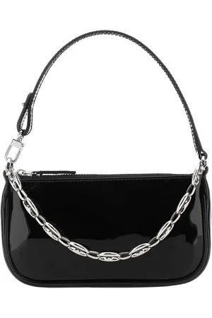By Far Black Leather Mini Rachel Handbag