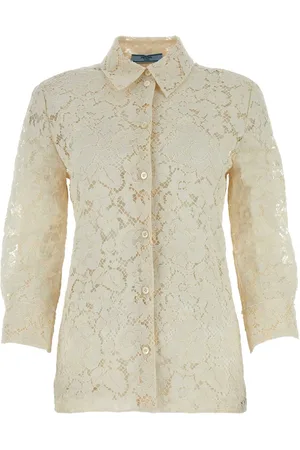 Prada Ivory Lace Shirt