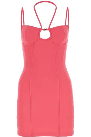 BLUMARINE Fuchsia Stretch Viscose Blend Mini Dress