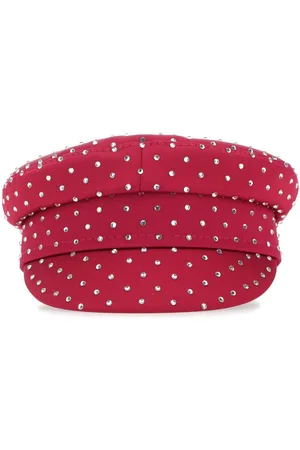 Ruslan Baginskiy Tyrian Purple Satin Baker Boy Hat