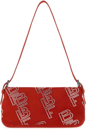 By Far Embellished Suede Dulce Shoulder Bag