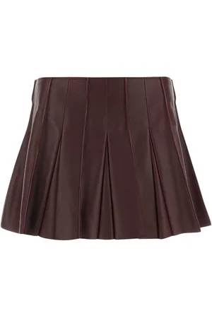 Bottega Veneta Leather Mini Skirt