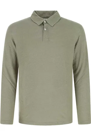HARTFORD Sage Green Linen Polo Shirt