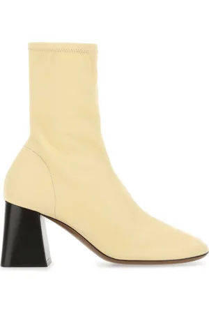 Neous Cream Leather Lepus Ankle Boots