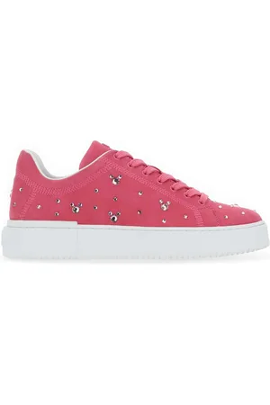 Stuart Weitzman Fuchsia Suede Sneakers