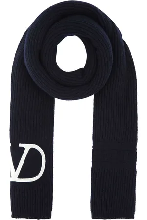 VALENTINO GARAVANI Midnight Blue Wool Scarf