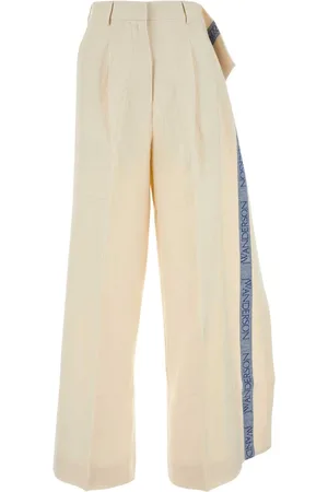J.W.Anderson J. W. Anderson Ivory Cotton Blend Wide-leg Pant