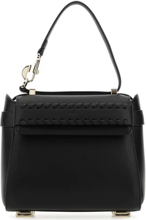 Chloé Black Leather Small Nacha Handbag