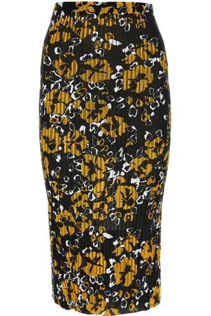 Lanvin Printed Silk Blend Skirt