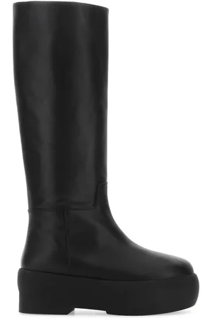 Gia Borghini Black Leather Gia 16 Boots