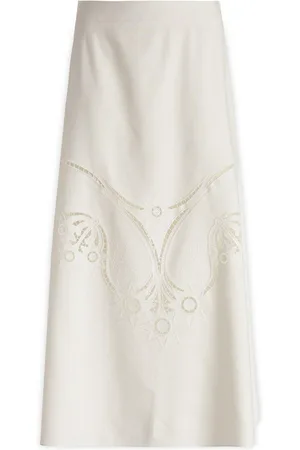 Chloé Embroidered High-waisted Midi Skirt