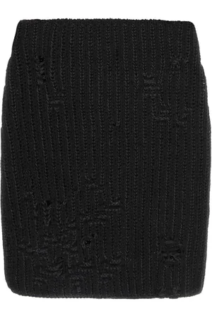 J.W.Anderson J. W. Anderson Black Cotton And Acrylic Mini Skirt