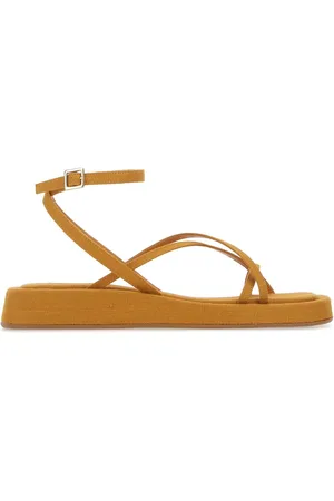 Gia Borghini Mustard Fabric Rosie 16 Sandals