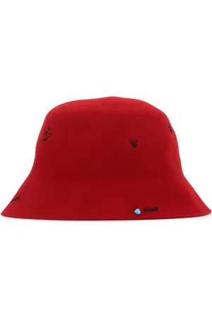 SUPER DUPER HATS Red Felt Freya Bucket Hat