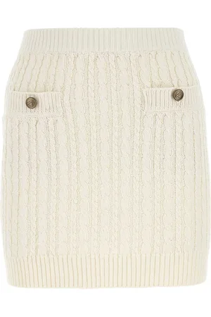 Prada Ivory Cotton Blend Mini Skirt
