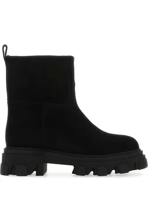 Gia Borghini Black Suede Ankle Boots