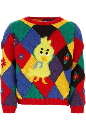 ERL Embroidered Wool Blend Sweater