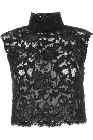 Saint Laurent Black Lace Top