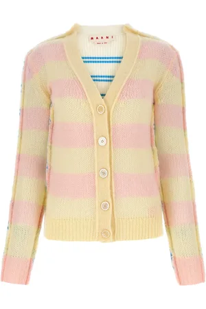 Marni Embroidered Mohair Blend And Wool Blend Cardigan