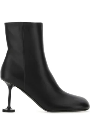 Balenciaga Black Leather Lady Ankle Boots