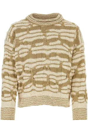 Bottega Veneta Embroidered Cotton Blend Sweater