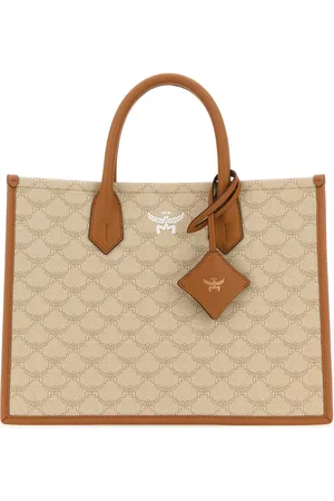 MCM Printed Canvas Himmel Medium Shopping Bag
