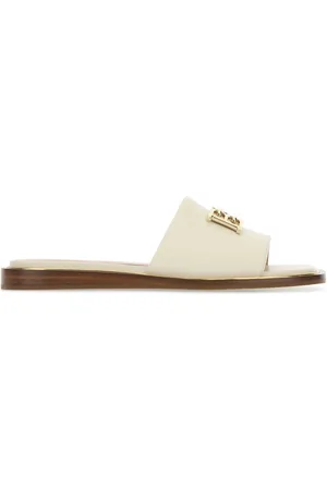 Bally Ivory Leather Eloise Slippers