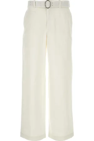 Jil Sander White Cotton Wide-leg Pant